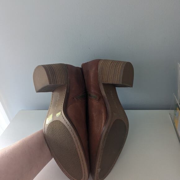 Women's Arturo Chiang Masin Western Bootie Leather Brown Size 9.5 - Picture 5 of 9